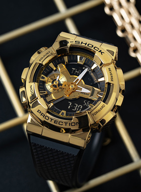 卡西欧手表男款GSHOCK官方正品新款时尚金属防水运动电子表GM110G