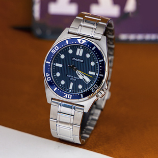 卡西欧男生手表EDIFICE官方正品复古时尚指针运动石英表MTD-135D