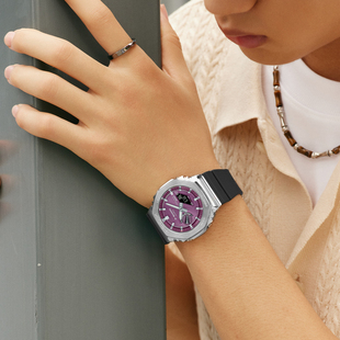 卡西欧男生手表2025新款金属八角太阳能蓝牙防水电子表GBM-2100A