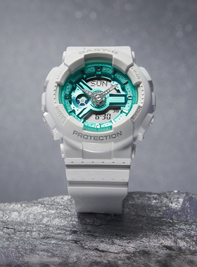 卡西欧手表女babyg新款正品璀璨表盘时尚运动防水电子表BA110XWS