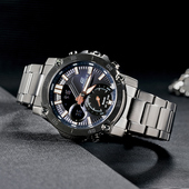 防水商务休闲男运动风ECB 卡西欧男士 手表金属双显蓝牙限量新款