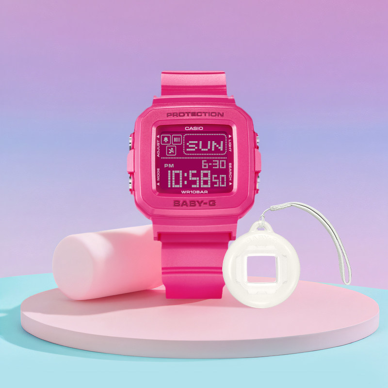 卡西欧2025新款儿童手表BABYG运动小方块学生防水电子表BGD-10K