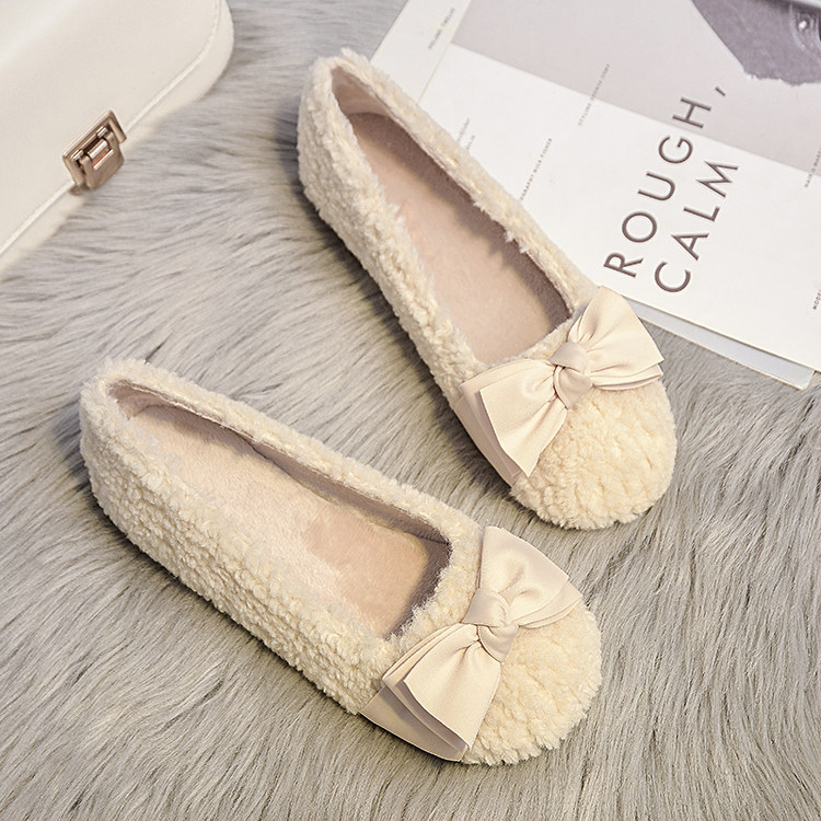 毛毛鞋棉鞋女秋冬外穿豆豆鞋加绒保暖羊羔毛一脚蹬孕妇舒适单鞋女,女鞋,乐福鞋（豆豆鞋）,淘宝优惠券,粉丝福利购,淘宝优惠卷