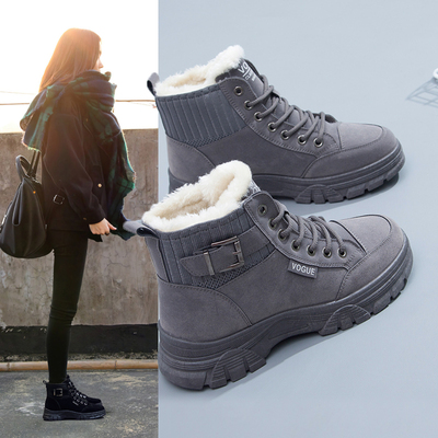 冬季新款短靴加绒加厚保暖雪地靴