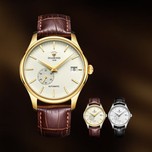 上海钻石牌手表男士珍珠陀超薄机芯全自动机械表8180男表