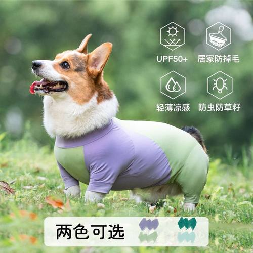 little tail狗狗春夏四脚衣凉感防晒弹力衣服户外防污防虫防掉毛