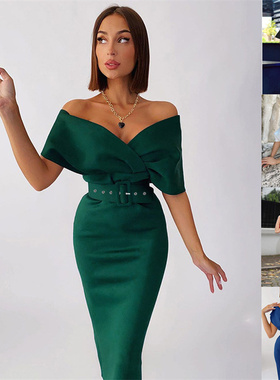 women dinner party dresses night club ladies formal skirt女