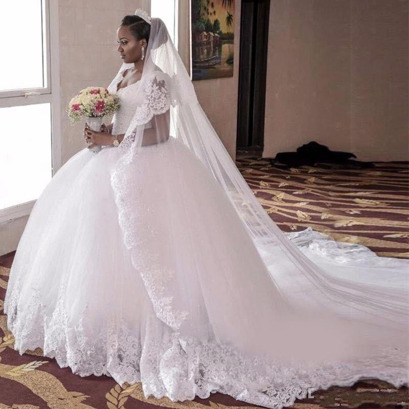 white Wedding Dresses Plus Size Bridal Gowns Robe De Mariage