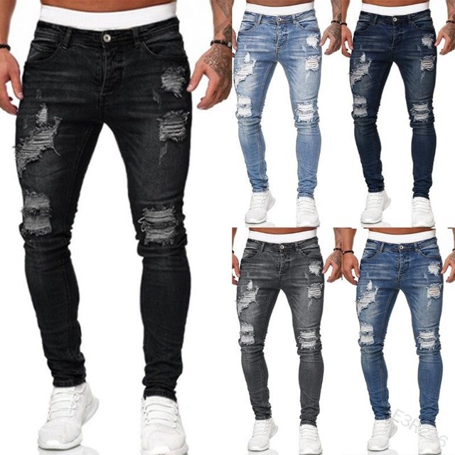 men jeans jogger pants trousers for men ripped jeans牛仔裤