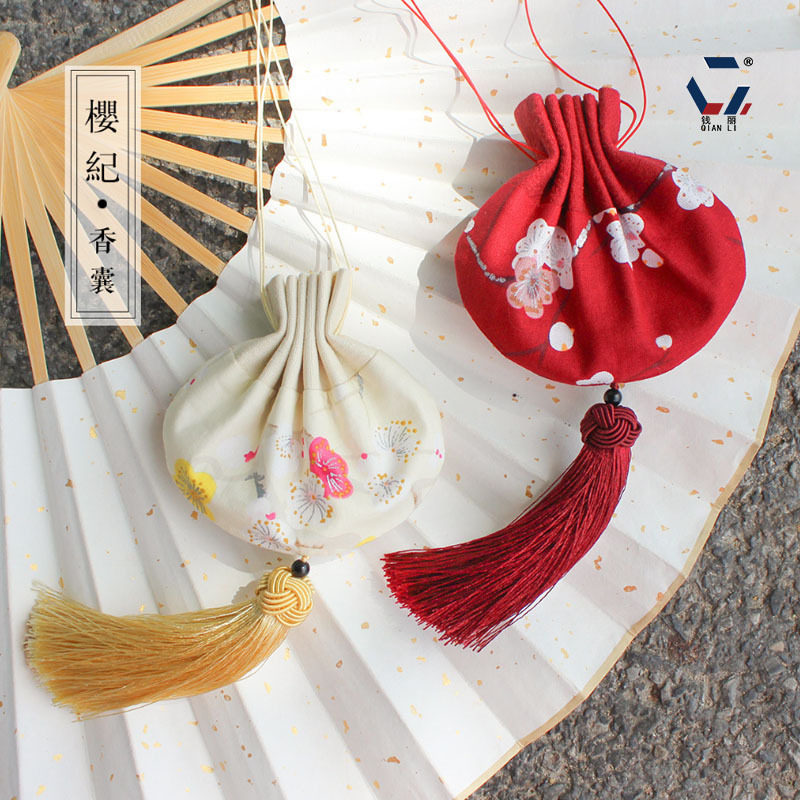 端午diy自制手工缝制古风香囊材料包樱纪拼接随身香荷包流苏刺绣
