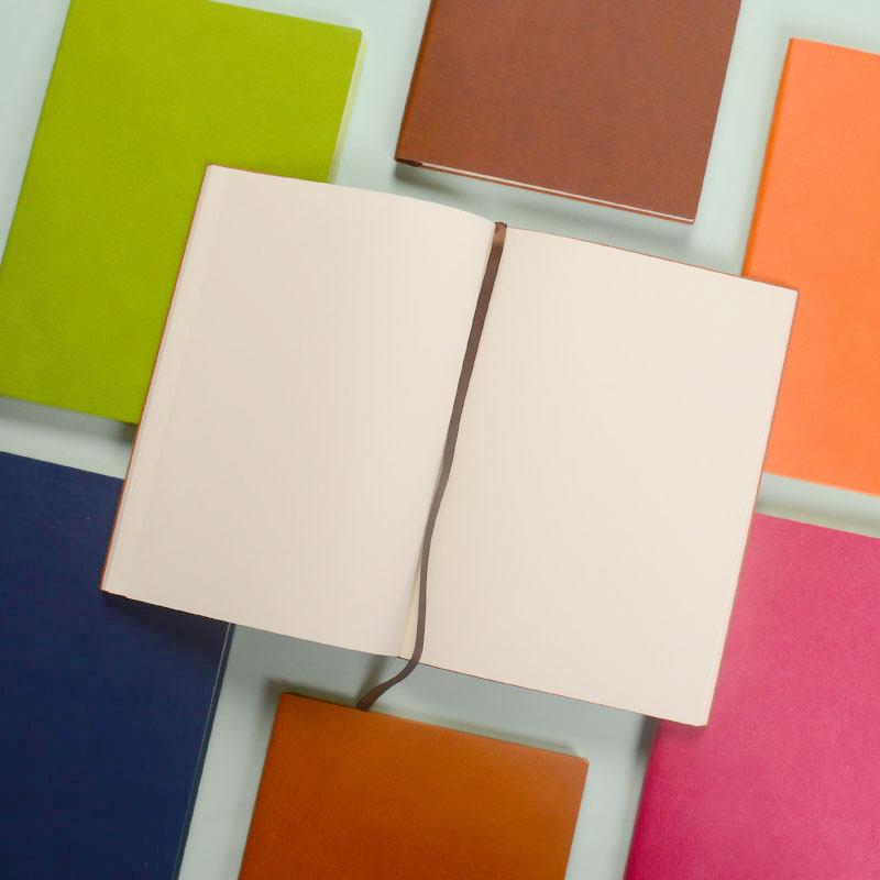 a4 b5空白笔记本 白色纸张 彩色 软皮面100g米黄 象牙白记事本