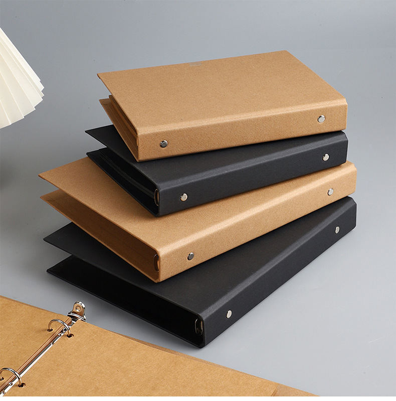 复古牛皮纸外壳26孔活页本