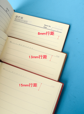 大格横线宽行距A4A5b5学习笔记大字1.5厘米15mm间距软皮定制批发