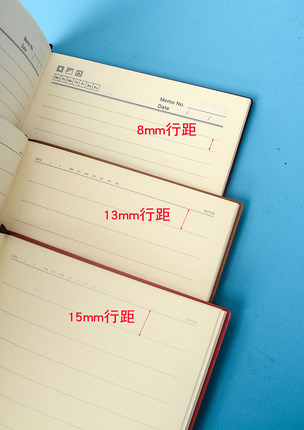 大格横线宽行距A4A5b5学习笔记大字1.5厘米15mm间距软皮定制批发