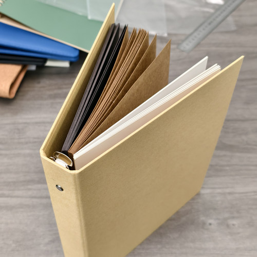 九孔牛皮活页卡纸ins毕业纪念册diy同学录成长相册本空白手册档案