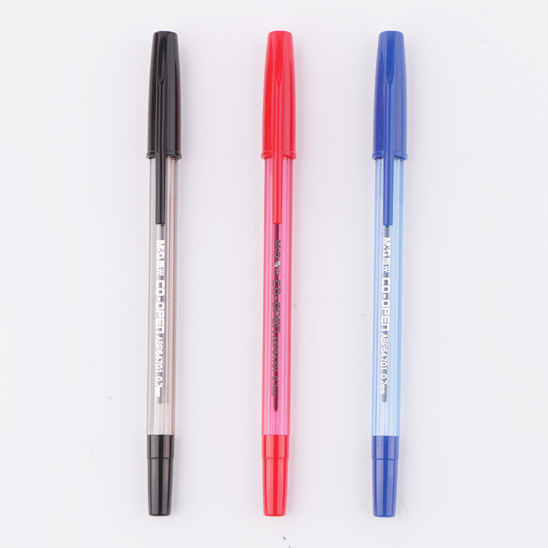 CHENGUANG 볼펜 플러그인 클래식 비즈니스 육각 막대 0.7MM 투명 막대 ABP64701 레드 블랙 블루