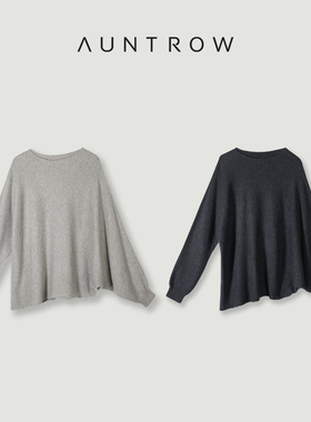 “艺术美学” 100山羊绒 设计感剪裁不规则羊绒打底衫