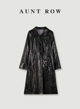 “权利游戏” 【奢】西班牙进口油蜡羊皮 LM翻领帅气真皮风衣