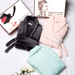 法兰绒睡袍女冬加厚加长款性感保暖男珊瑚绒睡袍情侣睡衣浴袍女冬