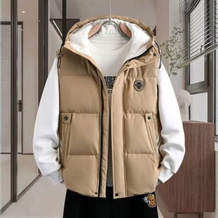 羽绒棉连帽马甲男秋冬季新款爆款潮流学生外套保暖轻薄马夹坎肩帅