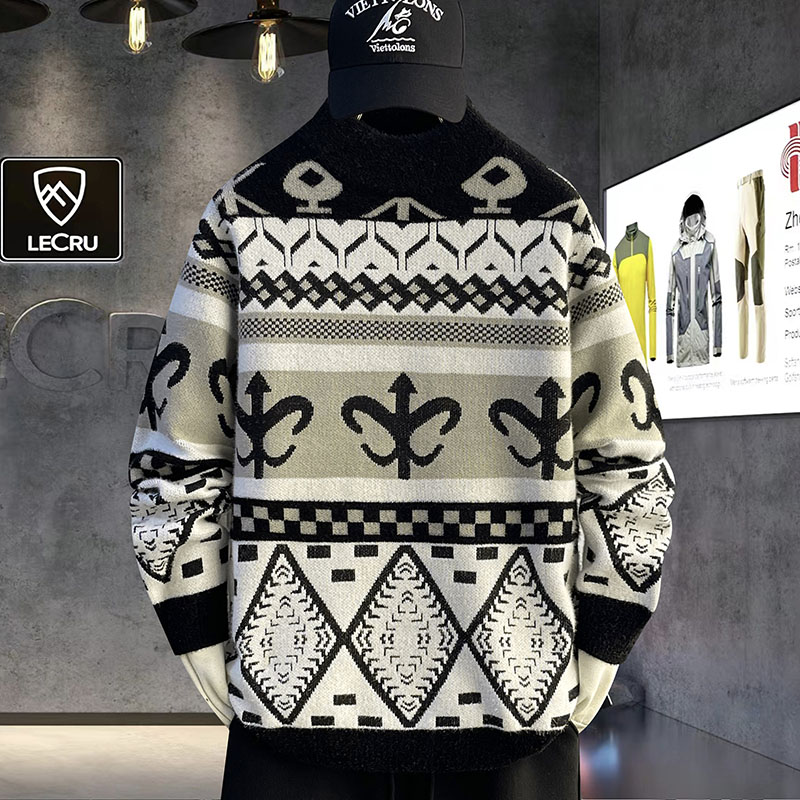 新款潮流帅气加厚内搭毛衣