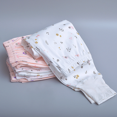 100%纯棉秋裤女加厚款打底高腰线裤中老年人衬裤秋冬款保暖棉毛裤