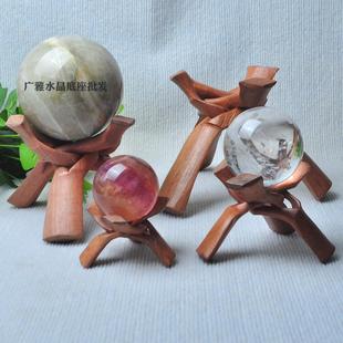实木矿标工艺品展示架原木鲁班锁马岛架水晶球底座居家摆件支架