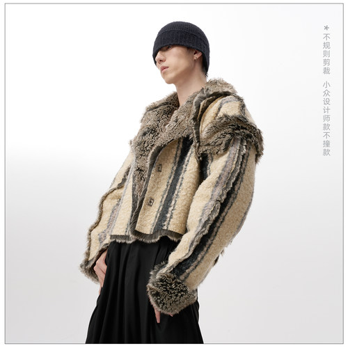 蜕幕|皮毛一体正反两穿皮草外套