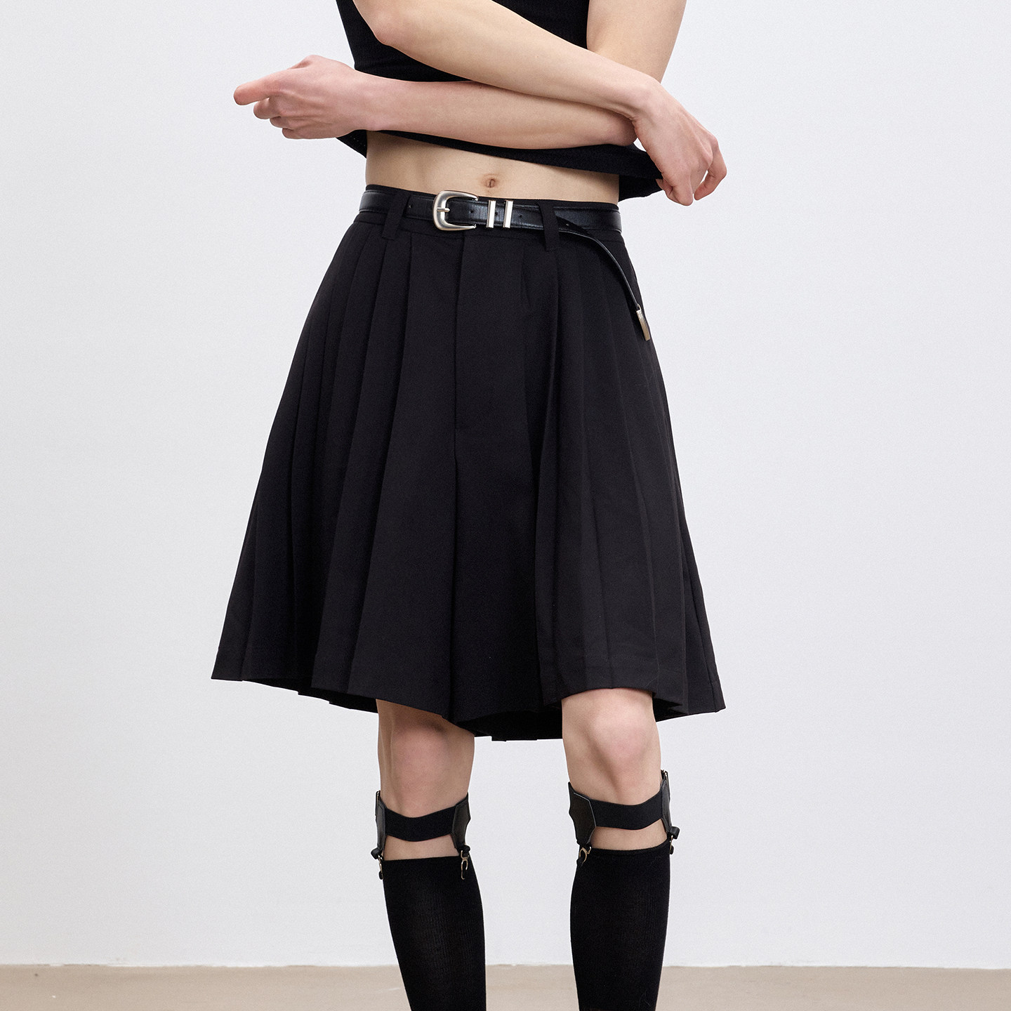 蜕幕|“棱镜”设计师款夏季百褶裙式短裤男女裙裤 Pleated Skort