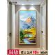 西墙挂画 饰画正对门山水客厅欧式 手绘油画日照金山美式 入户玄关装