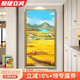 梵高麦田丰收大芬村手绘油画风景山水美式 饰画走廊过道挂画 玄关装