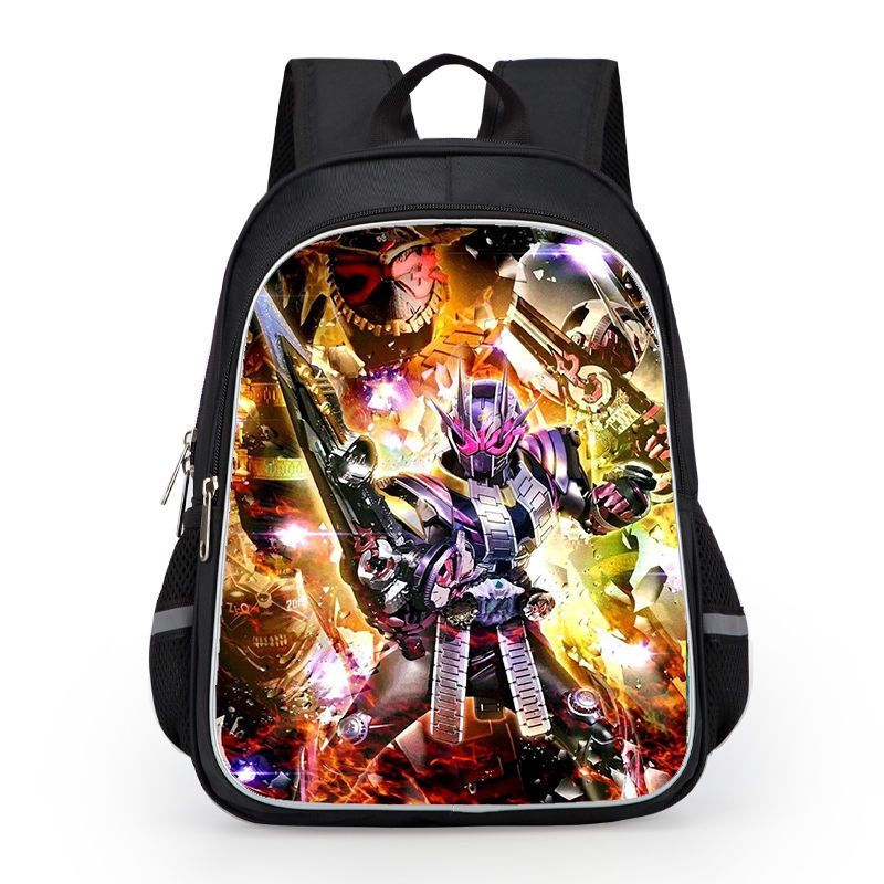 双层书包男假面骑士时王幼儿园减负护脊背包儿童简约印花双肩包