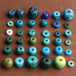 网花菱镁矿大孔珠高瓷手作diy隔珠垫片隔片散珠网纹可做背云配件