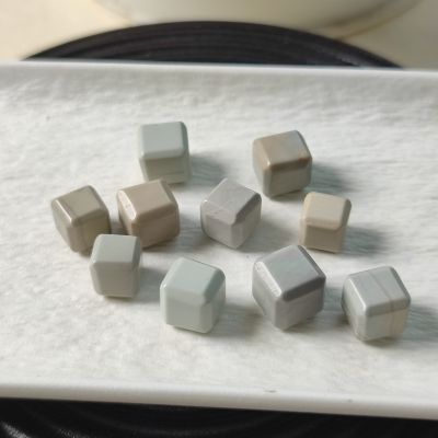 天然阿拉善玛瑙方糖散珠配饰通孔配饰配件