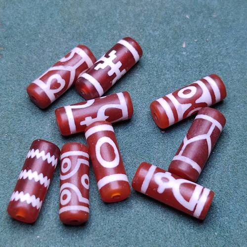 天然红玛瑙天珠西亚红肉线珠镶蚀红玉髓美索不达米亚珠配饰