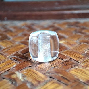 天然白水晶直切老型珠2.5毫米大孔道珠文玩水晶diy串珠配饰弟子珠