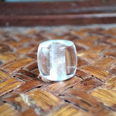 天然白水晶直切老型珠2.5毫米大孔道珠文玩水晶diy串珠配饰弟子珠