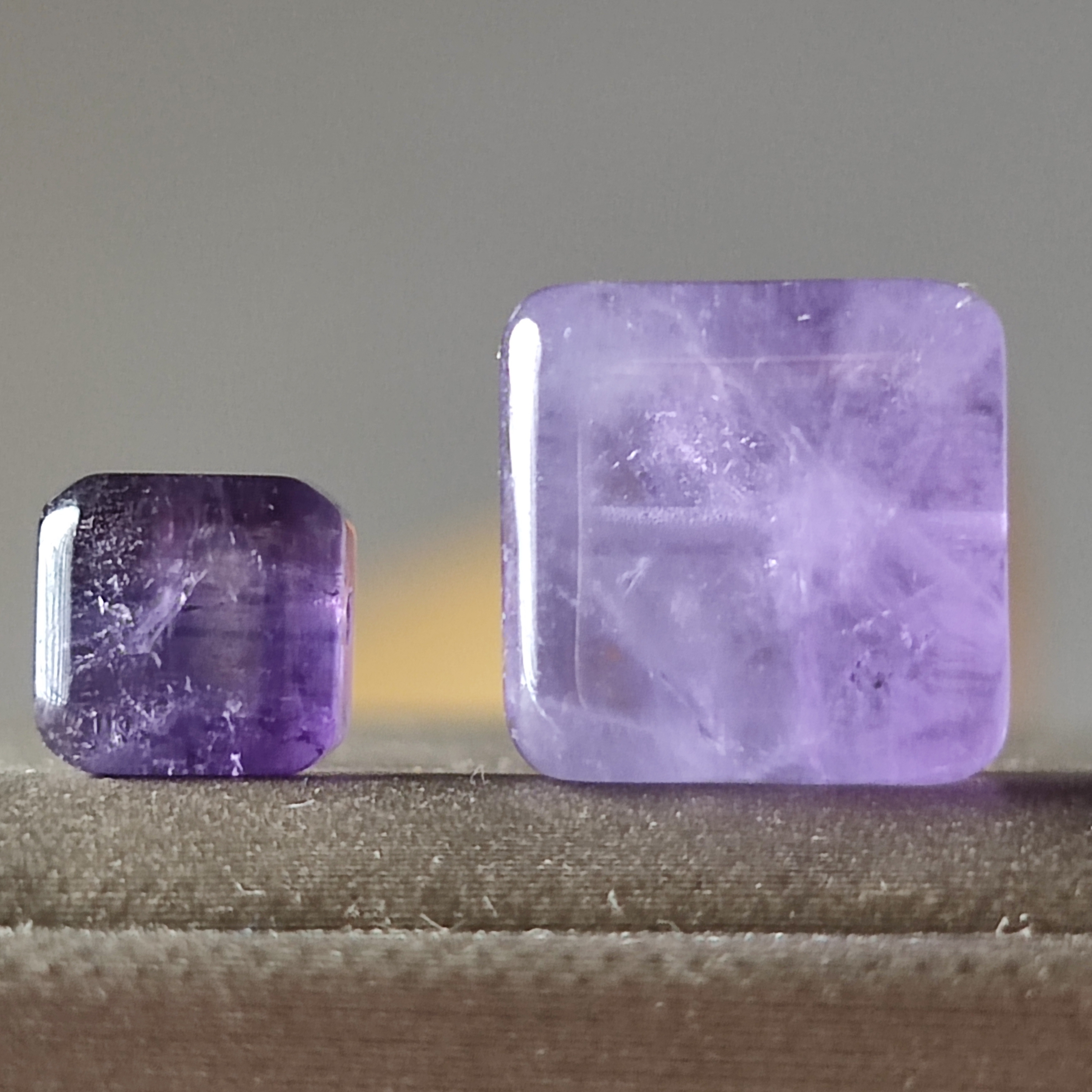 天然紫水晶方糖通孔配饰半成品diy手工编织手链项链饰品配件