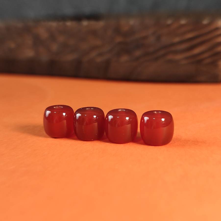 天然红玛瑙直切老型桶珠散珠子diy手链项链隔珠配饰配珠