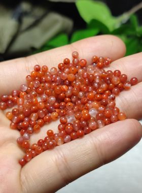 2.8-3mm天然川料南红玛瑙圆珠散珠子diy手链串珠材料配件饰品配珠