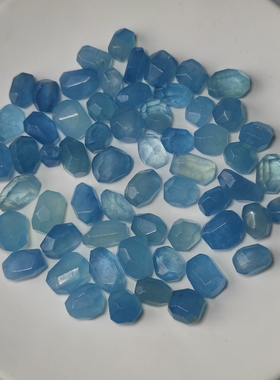 海蓝宝散珠随行不规则异性珠子手串蚀饰手工diy手链编绳配饰