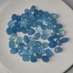 海蓝宝散珠随行不规则异性珠子手串蚀饰手工diy手链编绳配饰