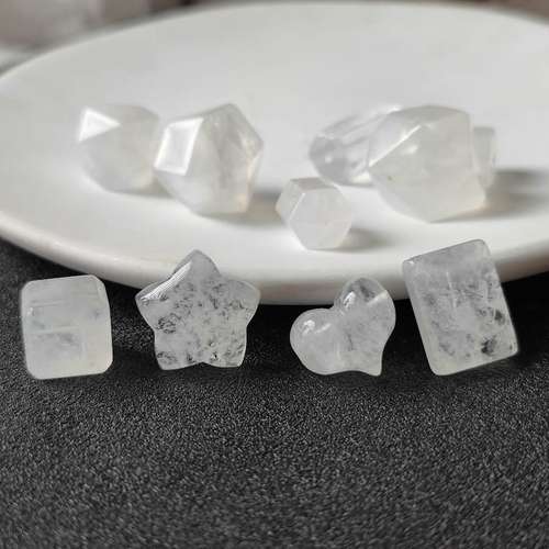 天然白幽灵方糖双尖无事牌