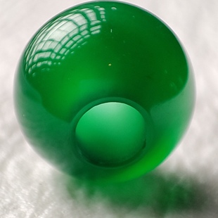 (大孔经散珠)天然7A级绿玛瑙玛瑙转运珠手串配件diy文玩配饰串珠