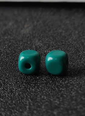 雪巴琉璃方块顶珠腰珠大孔道星月菩提猴头配饰绿松南红蜜蜡配珠