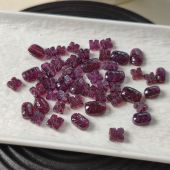 天然紫牙乌石榴石通孔四叶草花朵富甲diy饰品配件手链隔珠配件