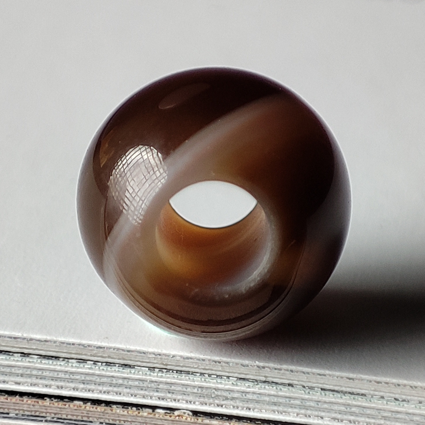 大孔道散珠天然缠丝玛瑙转运珠手串配饰diy文玩配饰串珠线束配珠