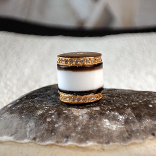 剁珠黑白一线药师老型直切鼓珠玛瑙天珠珠改DIY文玩配饰手串配珠