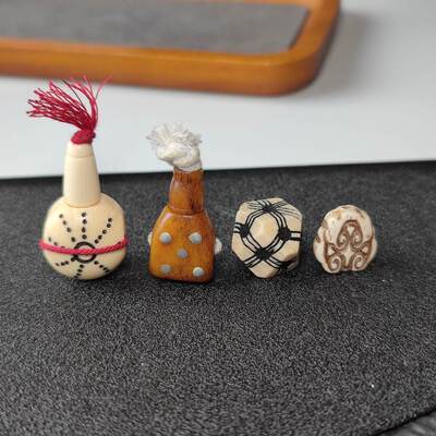 藏传回流老骨做旧三通阿呆配饰星月菩提顶珠diy配珠散珠吊饰通孔