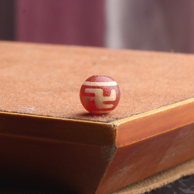 天然玛瑙藏传天珠散珠藏式老型宝瓶水纹珠配饰线珠天珠多宝配件